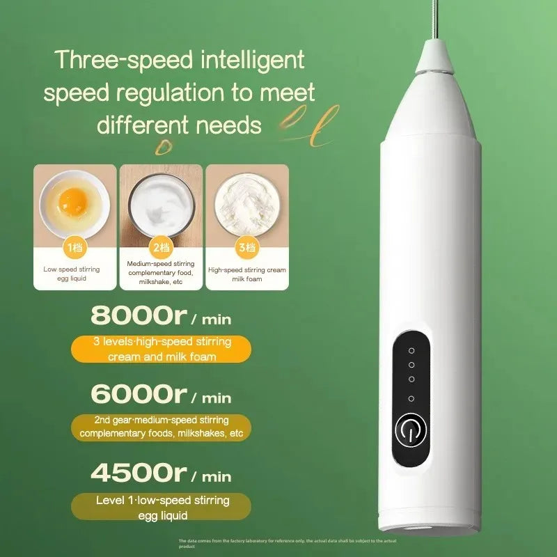 Wireless Milk Frothers Electric Handheld Blender Electrical Mini Coffee Maker Whisk Mixer With USB For Coffee Cappuccino Cream