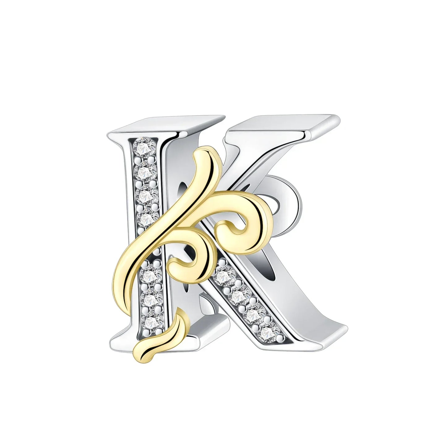 925 Sterling Silver  A-Z 26 English Letters Retro Fashion Pendant Fit Original Bracelet Charm Beads Necklace Diy Female Jewelry