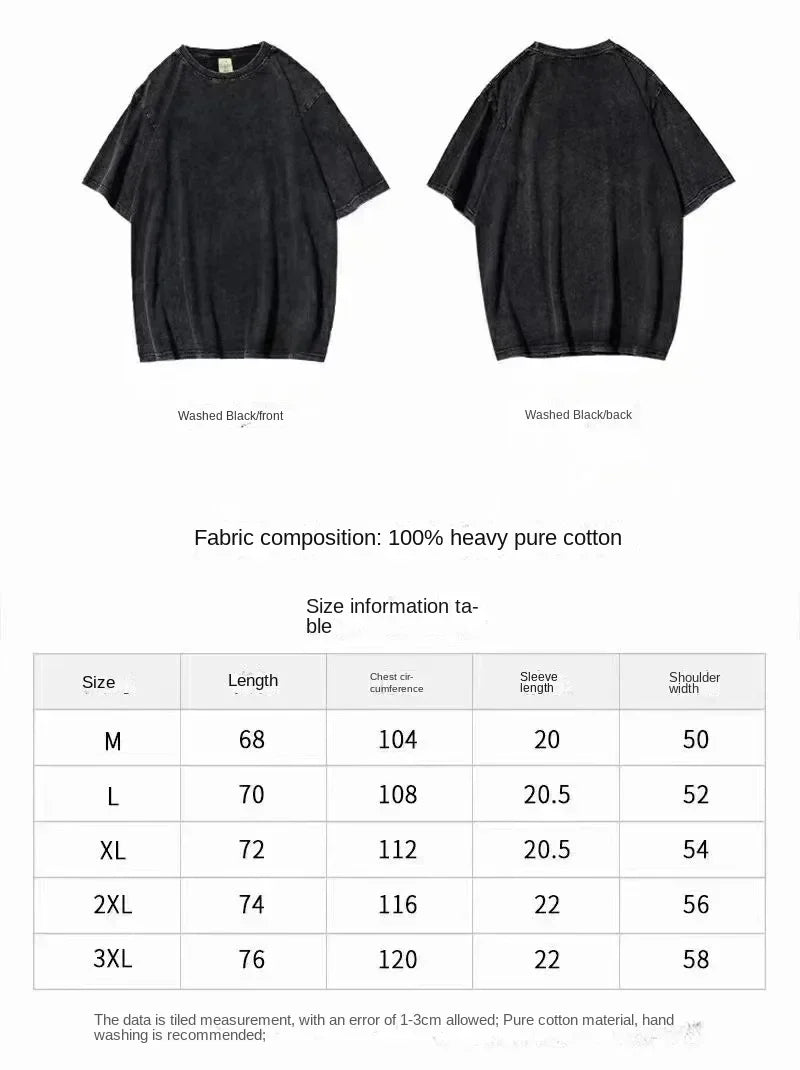 Men's High-quality Pure Cotton T-shirt with Round Neck and Short Sleeve, Perfect for Streetwear and Outdoor Activities
