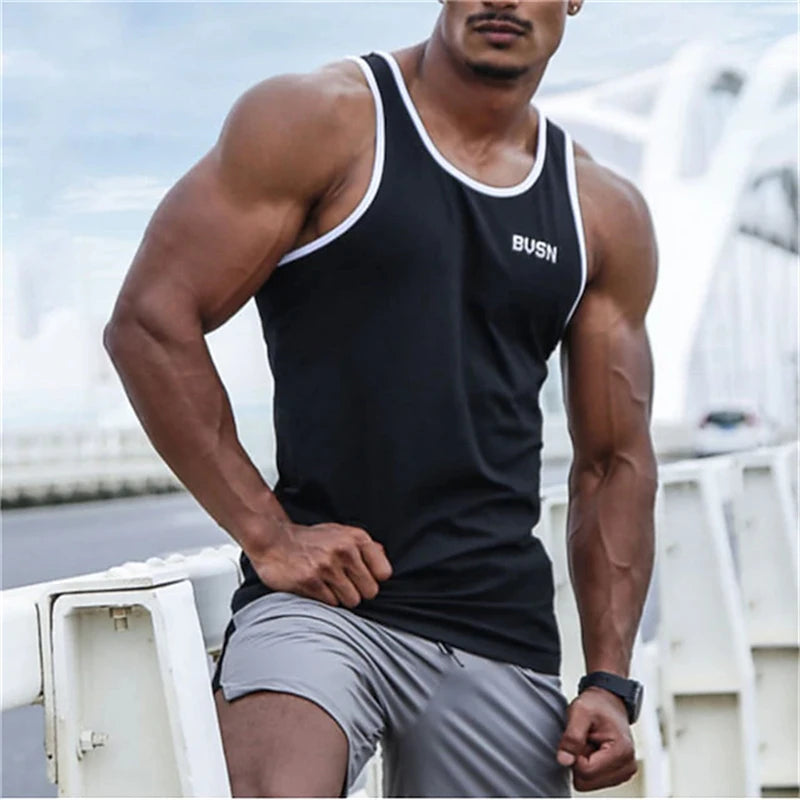 Summer Daily Trend Men's Tank Top Outdoor Sports Running Fitness Mens Sleeveless T-shirt Urban Street Men's Tank Top Man Clothes