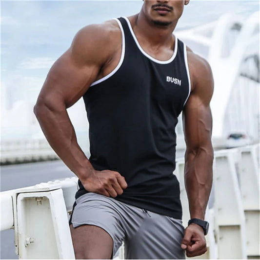 Summer Daily Trend Men's Tank Top Outdoor Sports Running Fitness Mens Sleeveless T-shirt Urban Street Men's Tank Top Man Clothes