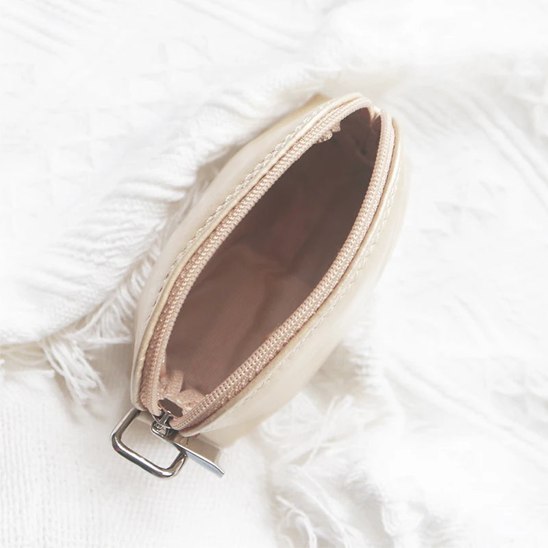 Genuine Leather Woman Coin Purse Luxury Fashion Custom Letter Pouch Mini Key Wallet Luxury Design Earphone Storage Cosmetic Bag
