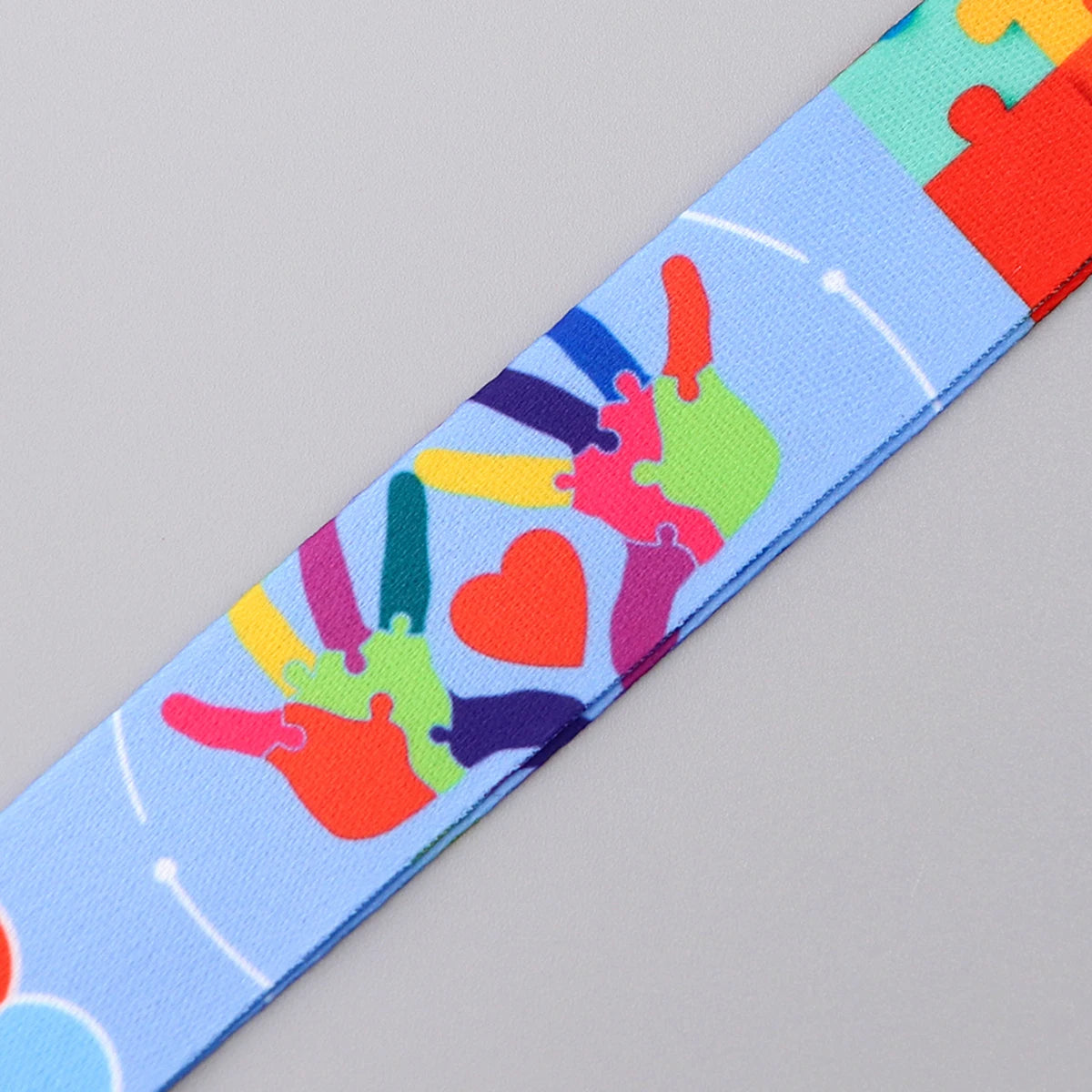 Autism Awareness Puzzle Mobile Phone Neck Strap ID Card Rope Lanyards For Card USB Badge Gym Holder Key Chain Camera Rope