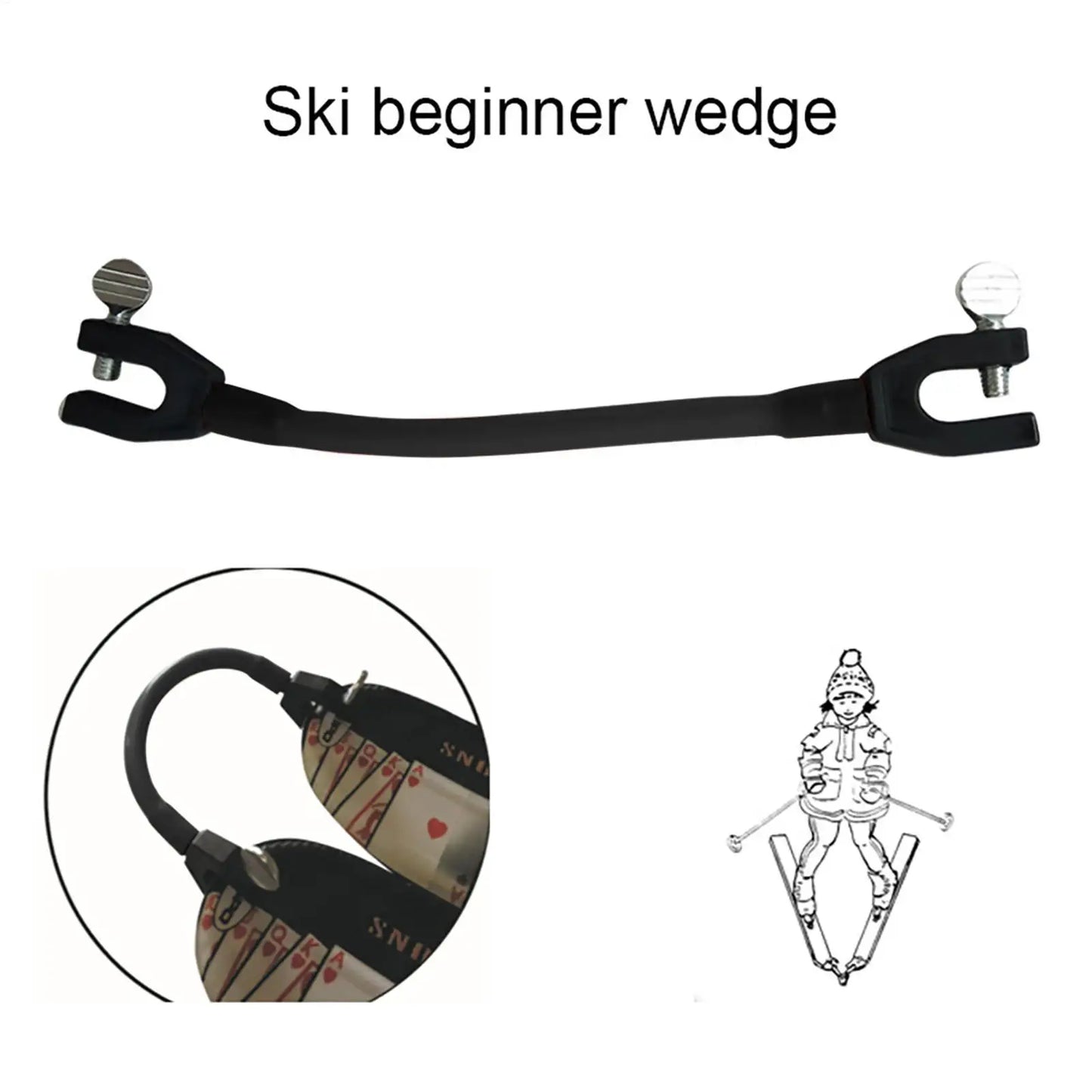 Snowboard Connector Stainless Steel Ski Trainer Easy Snow Ski Training Tools Ski Practice Aid for Beginners Kids Adults