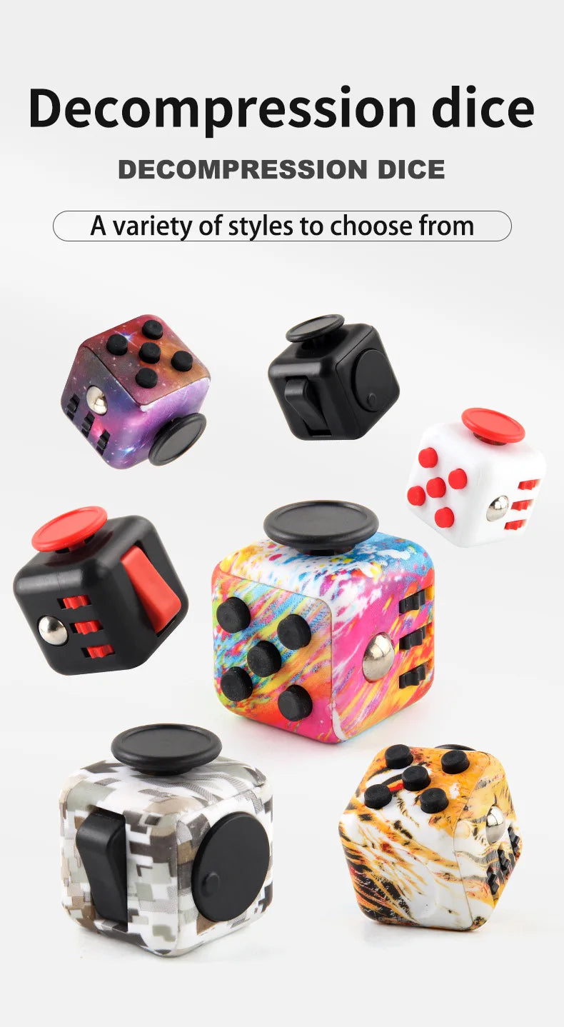 Fidget Toys Decompression Dice for Autism Adhd Anxiety Relieve Adult Kids Stress Relief Anti-Stress Fingertip Toys