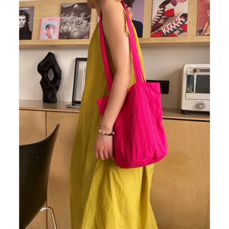 Casual Fashion Bag for Women Shopper Handbags Environmental Storage Reusable Shoulder Tote Bag School Bags Girl Designer Bag