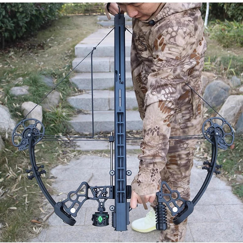 Powerful Slingshot Compound Bow Metal Hunting Catapult Continuous Fire Accessories Steel ball and Arrow for Fishing and Shooting