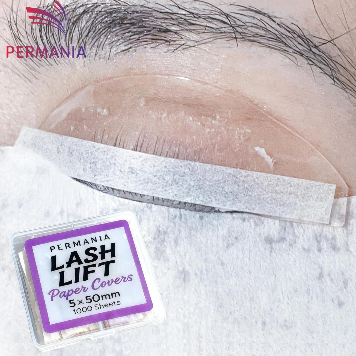 PERMANI Lash Lift Rod 1000 Pcs Disposable Korean Lash Lift Shields Flat For Eyelash Lifting and Setting Perm Cover Paper Tool
