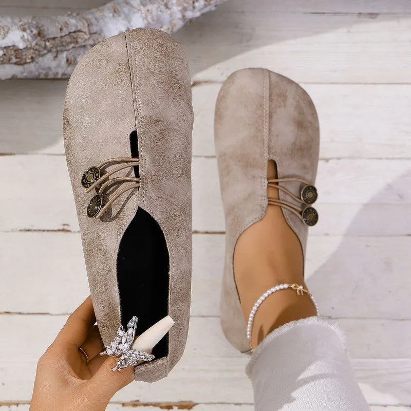 Women's Flat Shoes Soft and Comfortable Walking Light Non-slip Loafers Fashion Women's Leather Shoes Spring and Autumn 2024 New