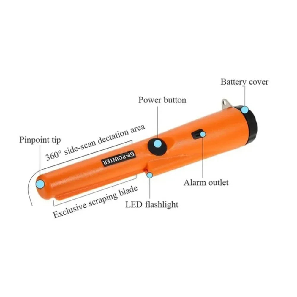 Metal Detector Professional Waterproof Handheld  Handheld  360° Scanning Unearthing Treasure Finder with High Sensitivity