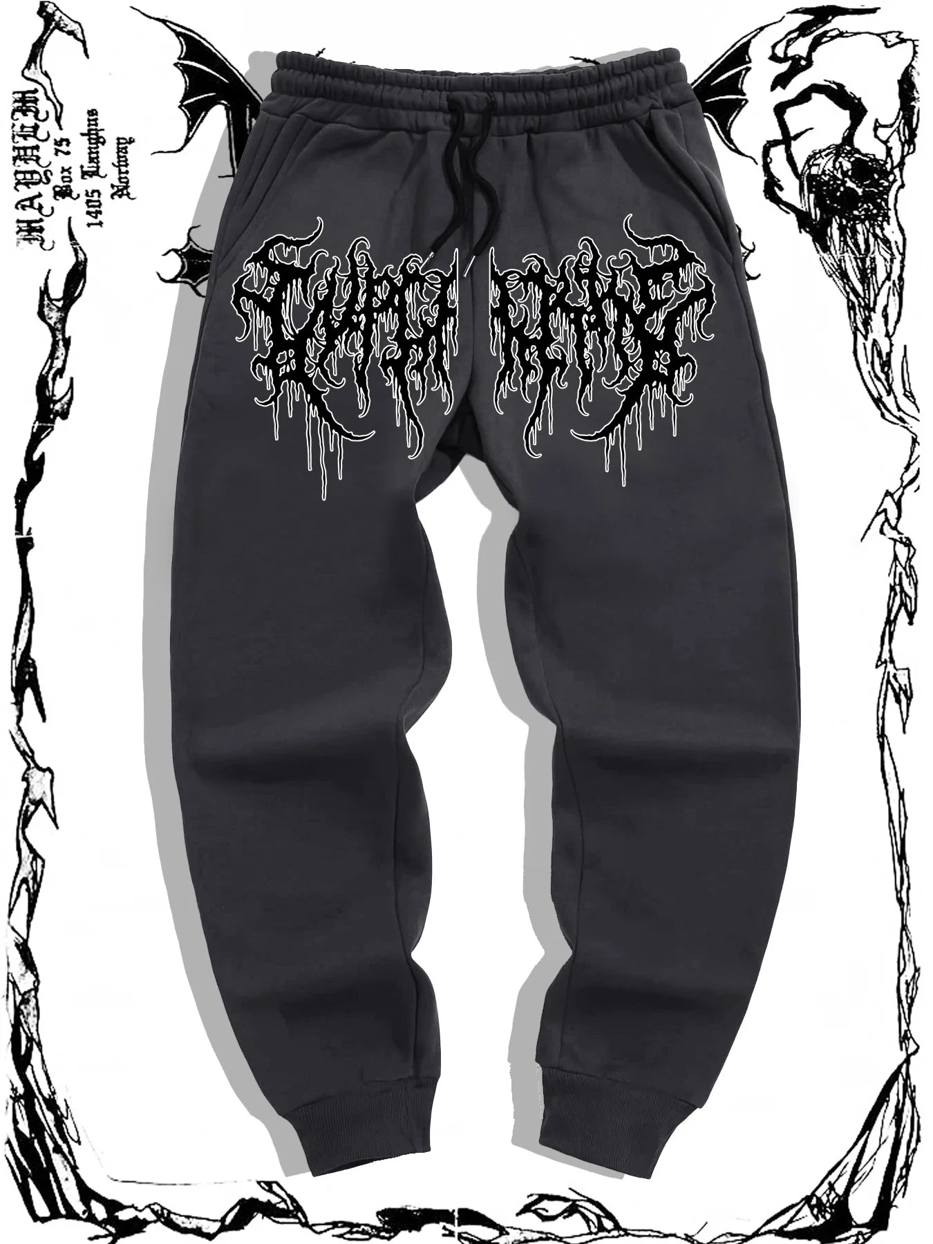Men's Casual Jogging Pants with Interesting Graphic Prints - Elastic Belts, Street Wear Style, Urban Fashion, Soft Materials
