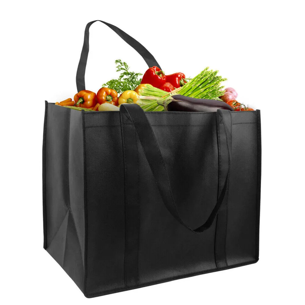 Reusable Shopping Bags For Women Portable Foldable Eco-Friendly Grocery Heavy Duty Handbag Simple Large Capacity Tote Bag