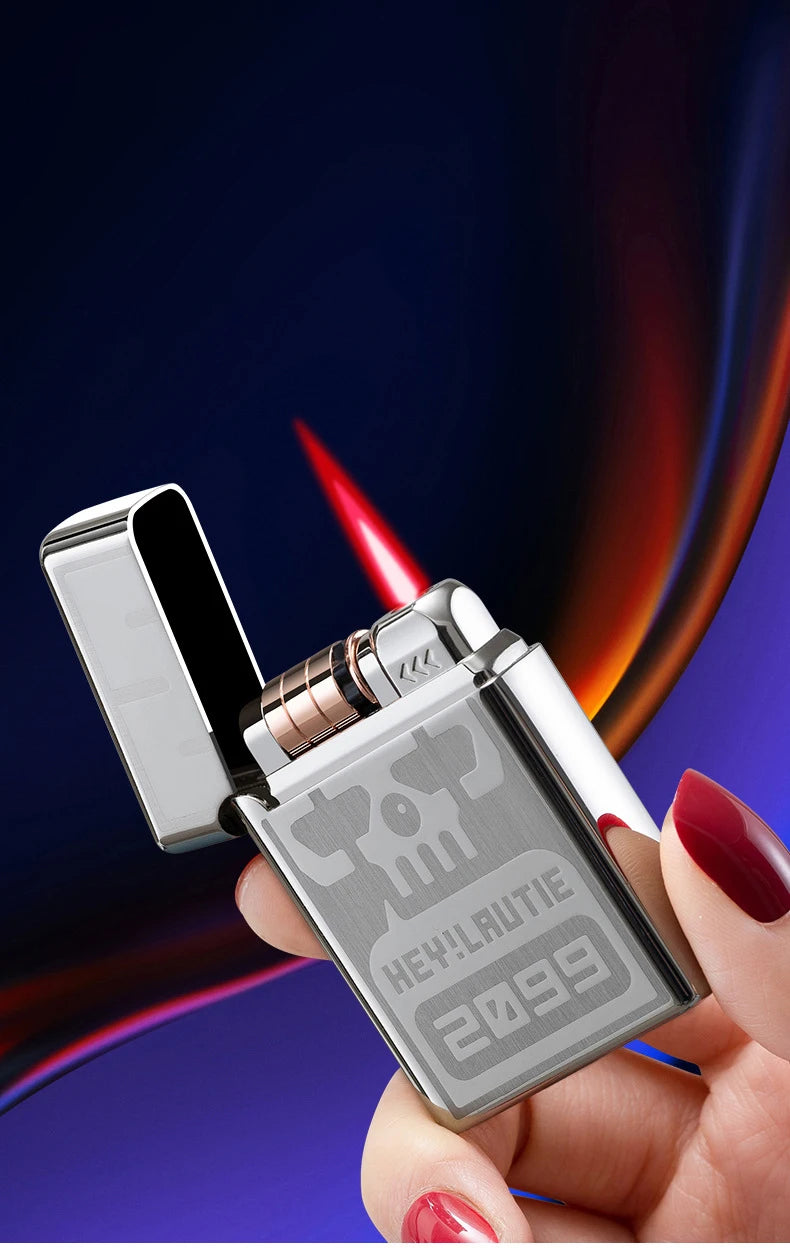 Portable Metal Induction Ignition Cigarette Lighter Men's Boutique Gift Butane Gas Lighter Windproof Lighter Unusual Lighters