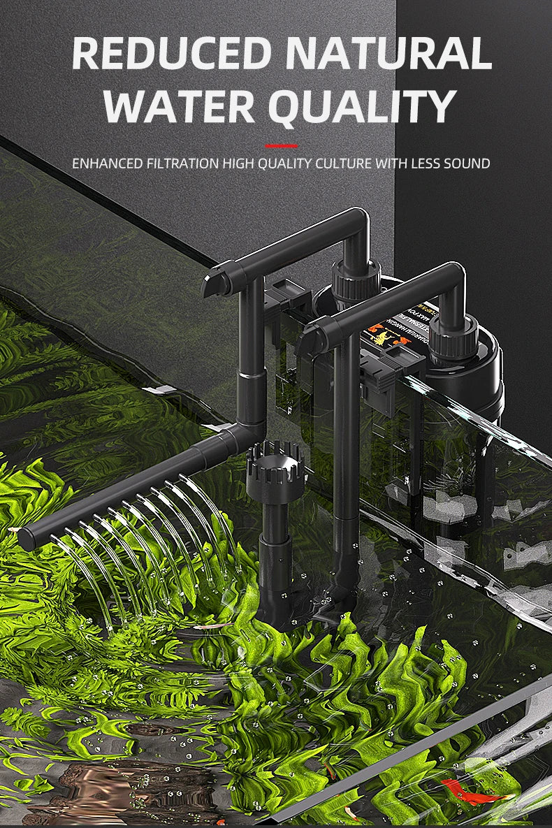 110V 220V Fish tank filter wall-mounted filter barrel external small silent external water purification filtration cycle