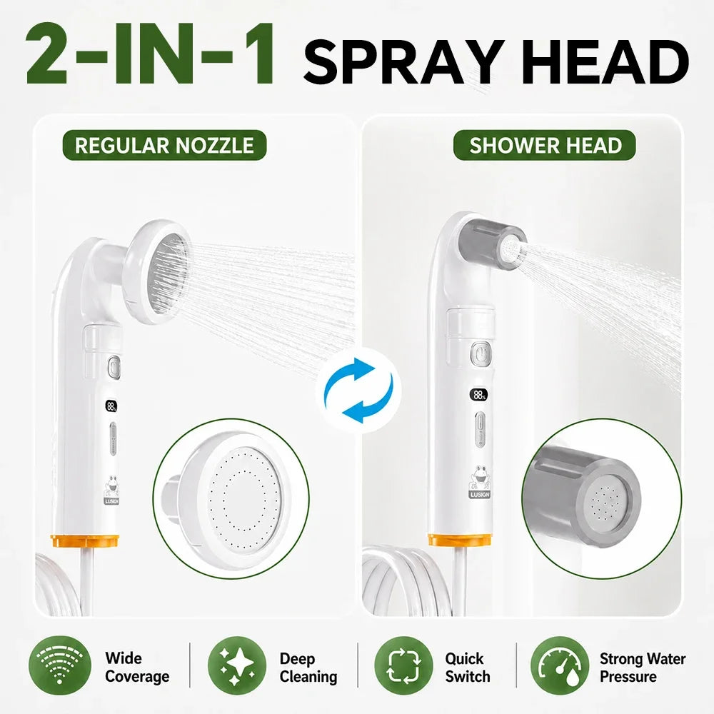 Portable Bidet Handheld Shataff Electric Bidet Dual-purpose Head for Personal Hygiene Cleaning Travel Camping Bidet RV Garden
