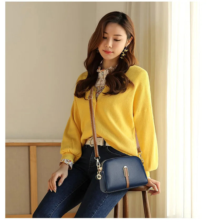Women's bag 2025 new spring/summer shell bag, simple shoulder bag, zero wallet texture, western-style crossbody small bag
