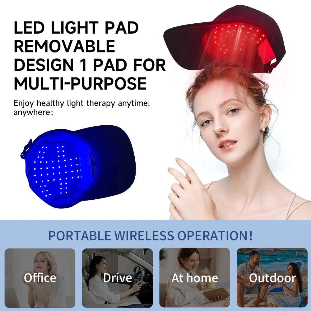 LED Red Light Therapy Cap Hair Growth Hat Light Therapy Cap for Hair Regrowth and Hair Loss Treatment