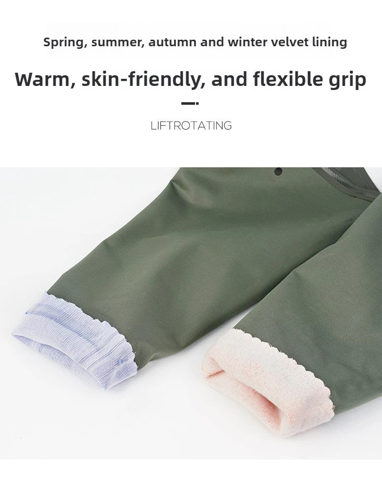 Warm fishing gloves, dishwashing, car washing, lengthened, non-slip, wear-resistant, waterproof, labor protection gloves