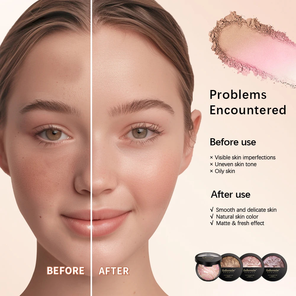 Setting And Contouring Powder Palette Color Correcting Powder Foundation Coverage Semi Matte Natural Finish Powder Cosmetics