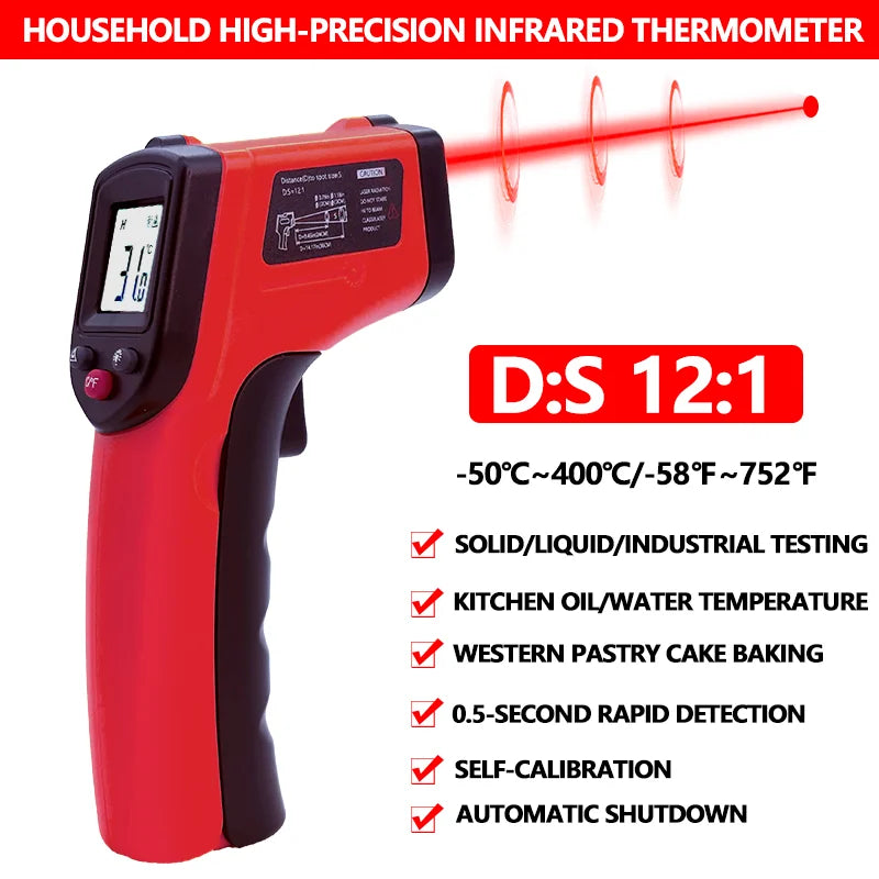 Digital Infrared Thermometer Laser termometro Pyrometer Gun Non-Contact Laser Temperature Meter gauge Tools -50~400℃