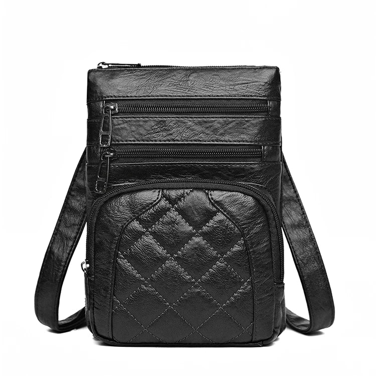 Ladies' soft leather shoulder bag, mobile phone bag, layered bag, mailman, one shoulder luxury designer, ladies' handbag, wallet