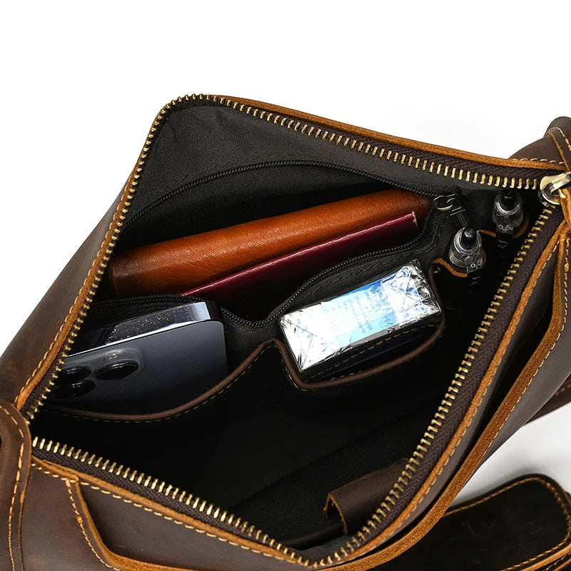 Genuine Leather Man Shoulder Bags Cow Skin Mens Casual Crossbody Bag Messenger Bag cross shoulder bag men leather