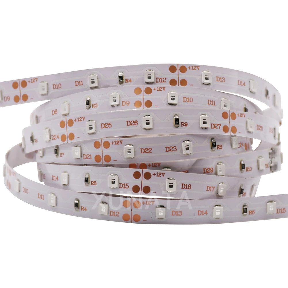 LED Strip 5050 2835 Flexible Home Decoration Lighting 60LEDs/m RGB Waterproof LED Tape Cold Warm White/Blue/Green/Red 5m/lot 12V