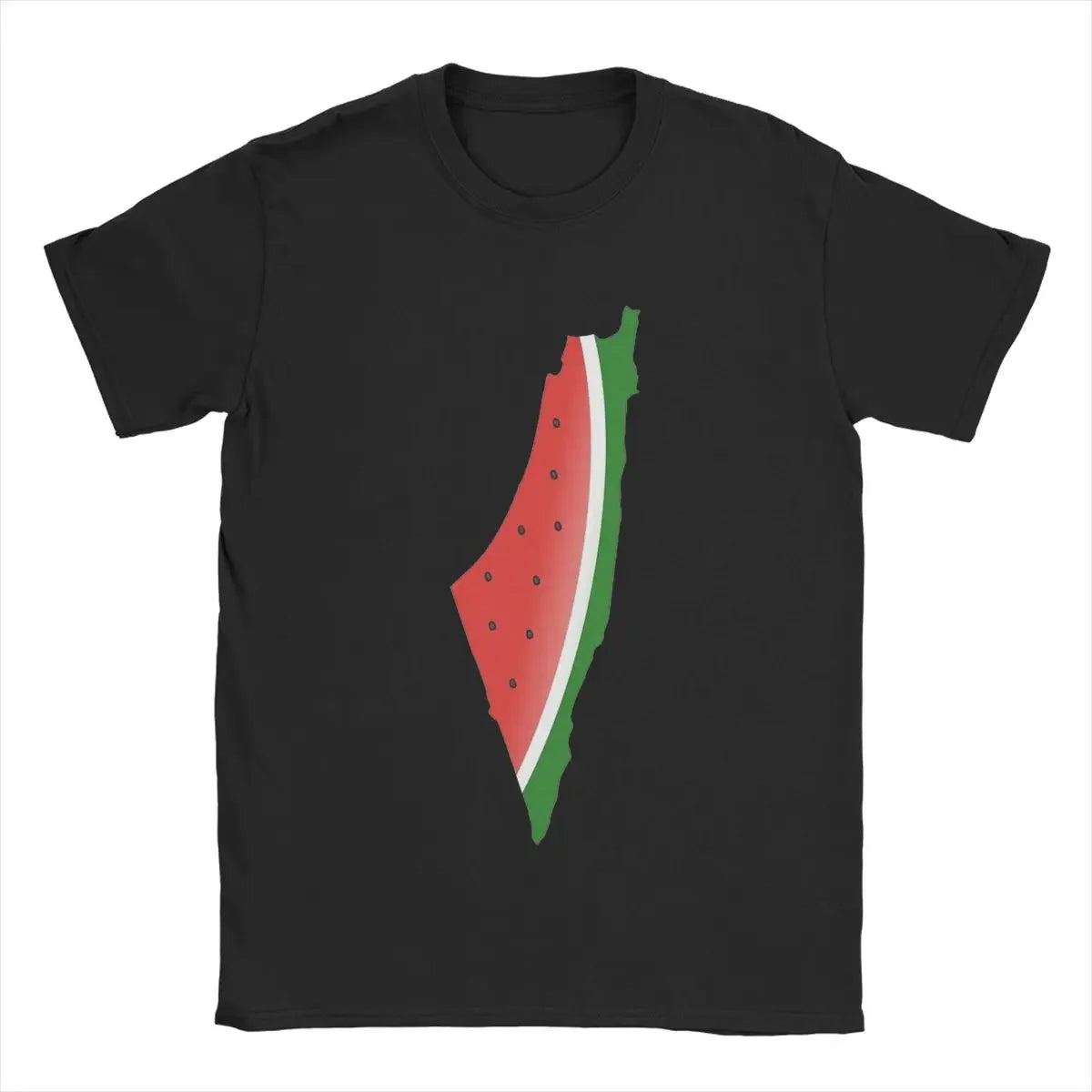 Men T-Shirt Watermelon Vintage 100% Cotton Tee Shirt Short Sleeve T Shirt Crewneck Tops Printing