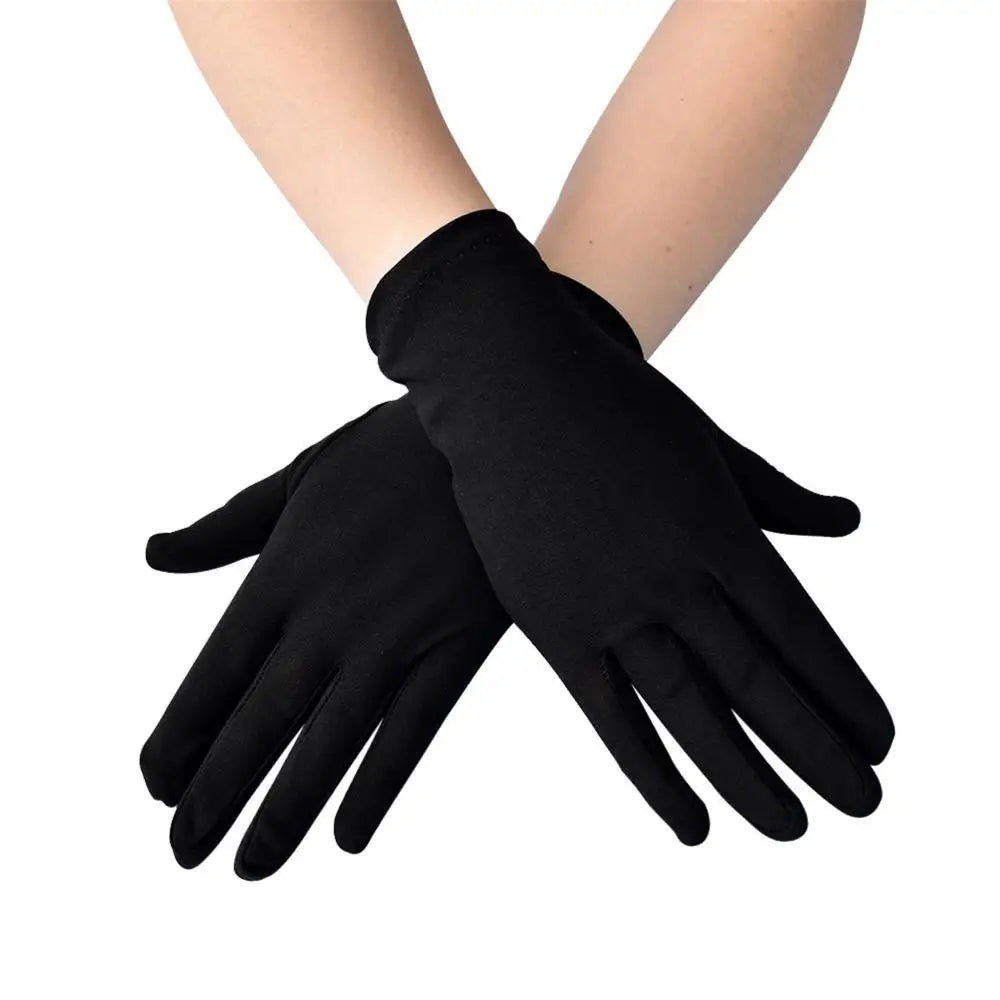 Woman Gloves Work Gloves Milk Silk  Gloves Solid Color Non-Slip Household Gloves Breathable Serving Waiters Mittens