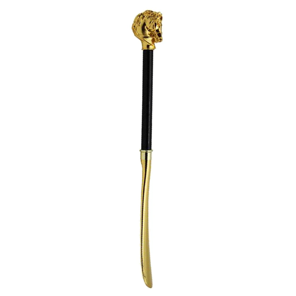 Long Metal Shoe Horn with Schima Wood Handle Solid Brass Animal Horse Head Long handle luxurious metal shoe horn Accessory