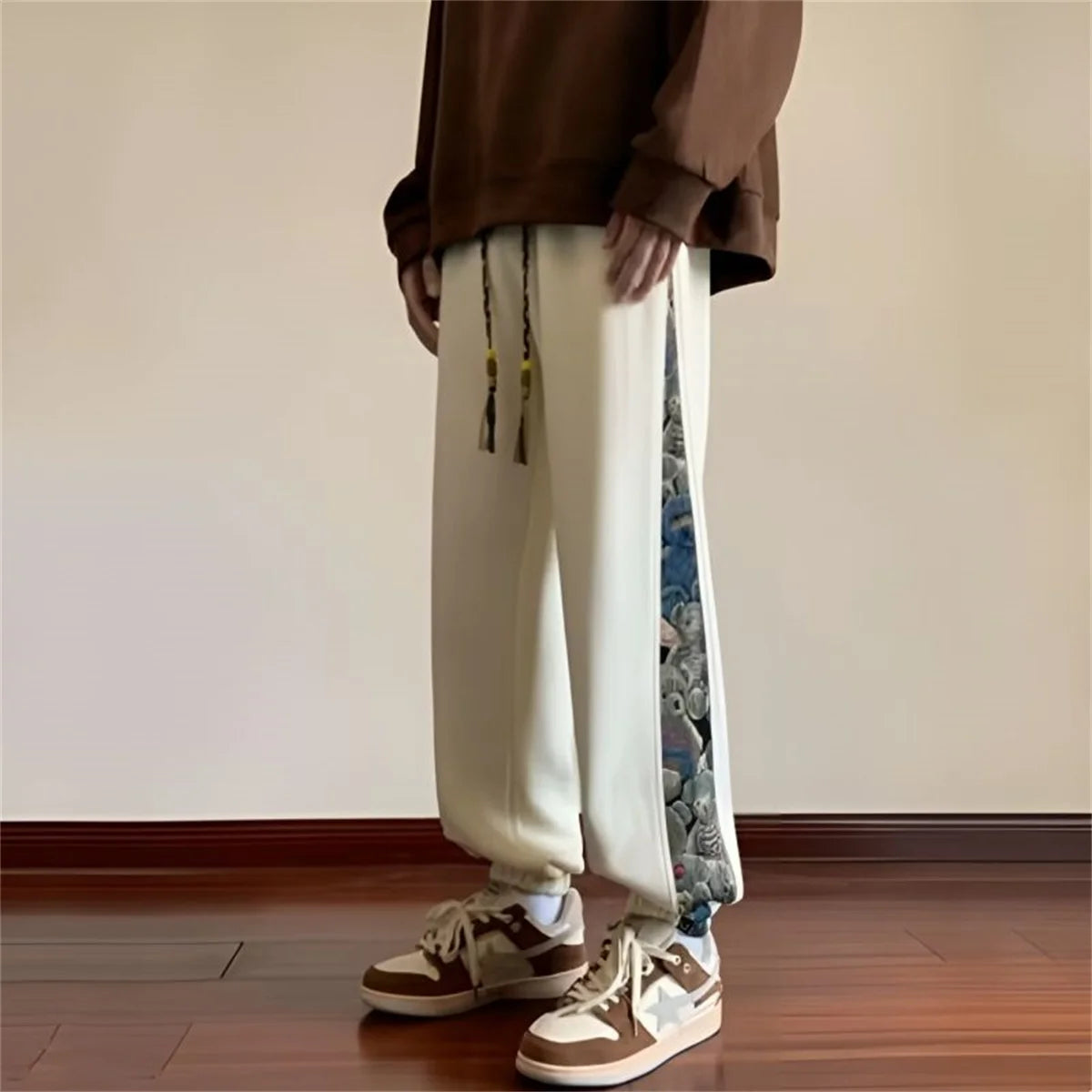 Men's Summer dressing Retro Casual Pants New Fashion Trends Versatile Loose Straight Trousers Men Casual Pant