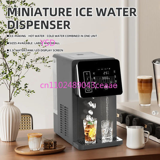 Multi Functional Ice Maker Cold And Hot Water Dispenser Office Three in One Ice Cube Machine Water Machine