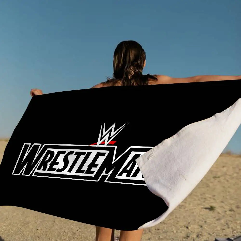 WWE WrestleMania Bath Towel Microfiber Soft Water Absorbing Breathable For Girl Kids Decorative Cartoon Beach Towel