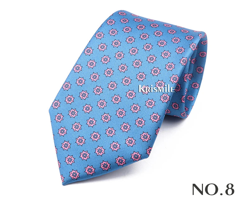 New Design Bohemian Style Necktie For Men Silk Touch Soft Blue Red Yellow Necktie Fit Wedding Party Business Office Accessory