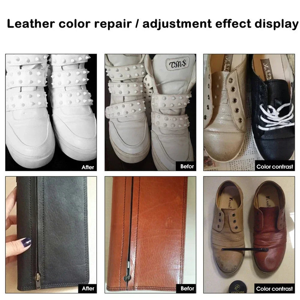 60g/Bottle Leather Coloring Pigment Dye Liquid Leather Repair Refurbish For Car Seat Bag Shoes Sneakers Leather Skin Care Crafts