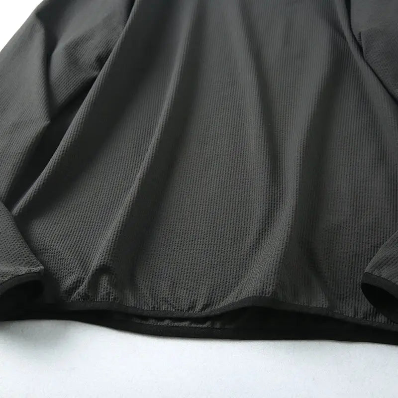 Unisex Outdoor Mountain Series Loose Fit Hoodie Thin Bubble Hooded Sweatshirt Breathable Long Sleeve T-Shirt for Teens