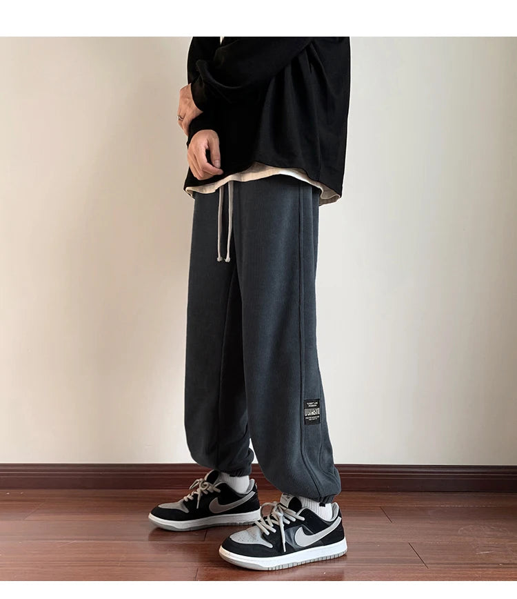 2025 New Men's Corduroy Casual Pants Autumn Winter Wear Resistant Dirt Proof Loose Fit Sport Style Trousers for Working