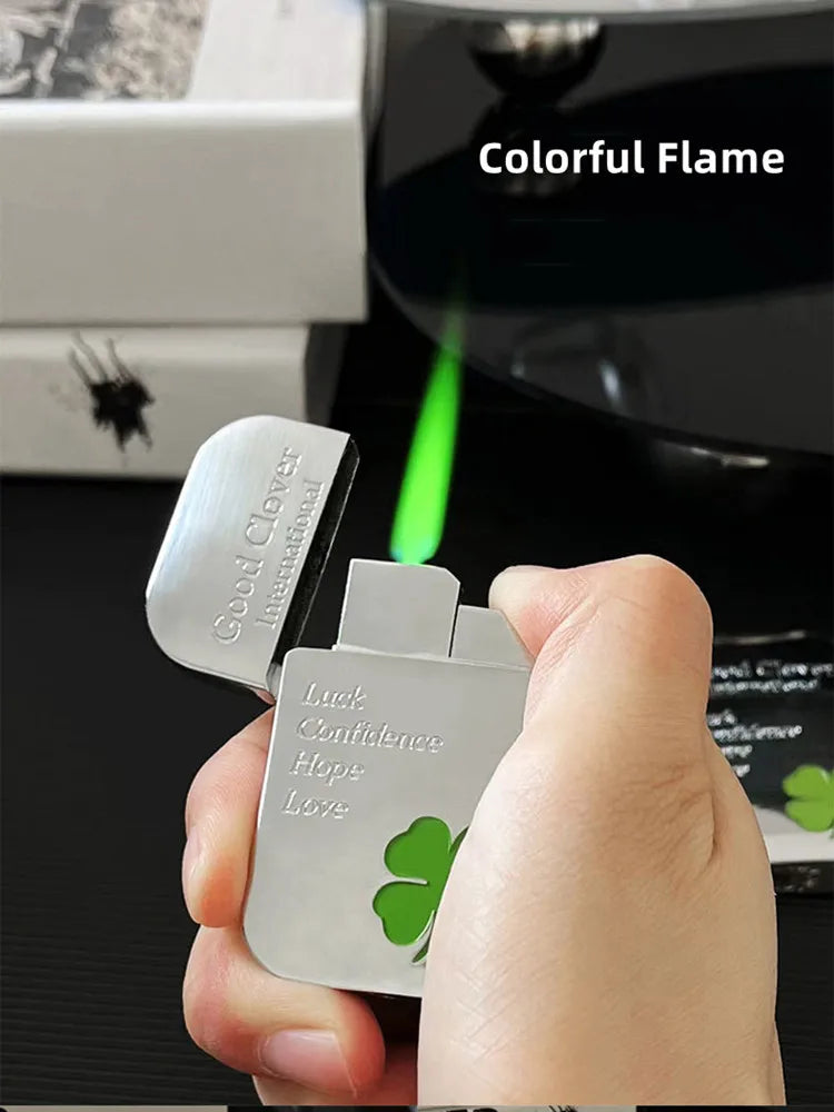 Pink Lighter Creative Lighter Kawaii Windproof Red Flame Lighter Fast Delivery High Value Green Flame Cool Gift