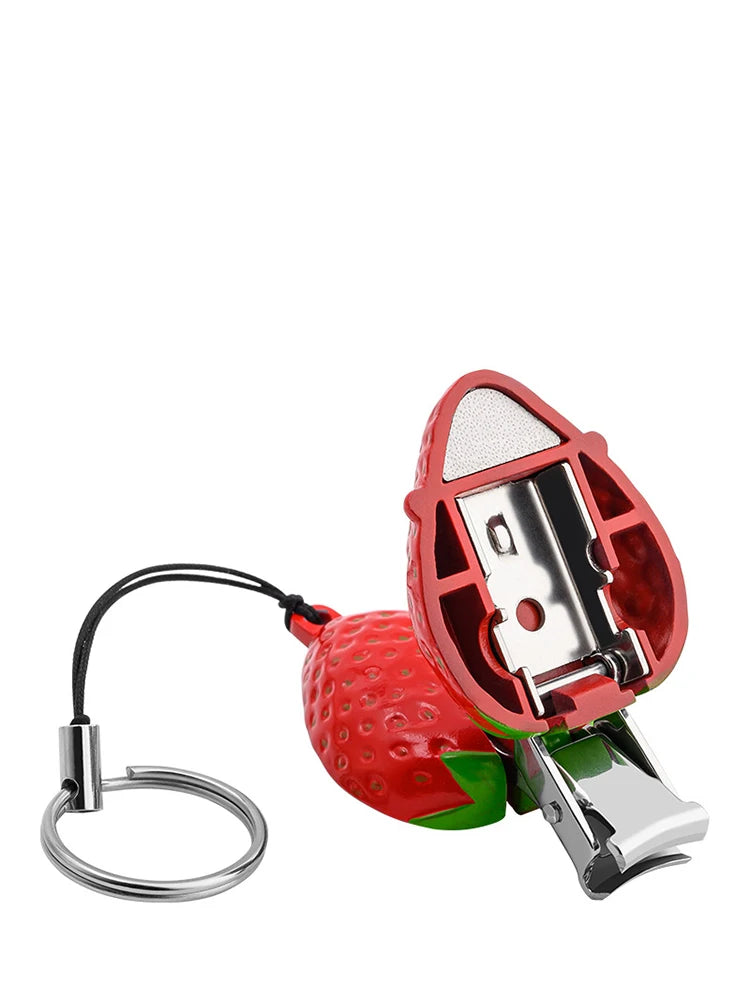 Nail Clippers Fruits Strawberries Nail Clippers Folding Nail Clippers High End Nail Clippers Portable Manicure Tools Key Fob