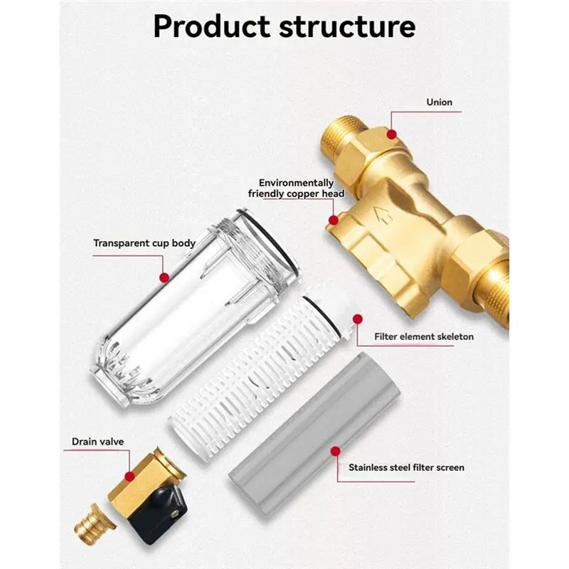 -November Copper Faucets Water Filter Under Sinks Pre-Filter For Tap Water Heater Home Kitchen Tap Supplies