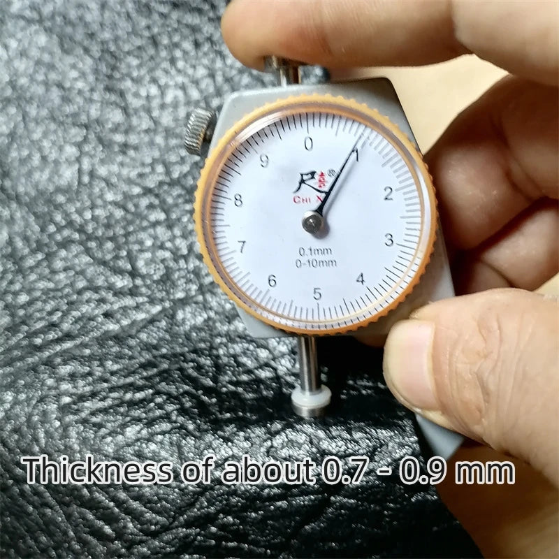 0.7/0.9mm Black Vegetable-Tanned Sheepskin. Top-Grain Leather. Genuine Leather Fabric. DIY Hand For Shoes.Bag. A Whole Sheepskin