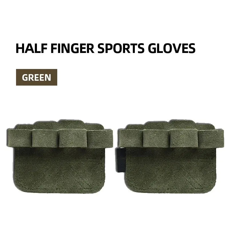 1 Pair Leather Weight Lifting Training Gloves Palm Protection Fitness Gymnastics Grip Pull Up Weightlifting Workout Protector