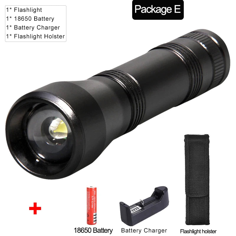 UV Flashlight 395nm Black Light Flashlights Zoomable UV Torch Ultra Violet Light Flashlights Blacklight Flashlight 18650
