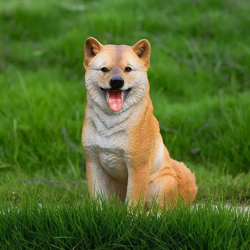 Simulated Pet Puppy Model Resin Sculpture Ornaments Garden Courtyard Lawn Figurines Decoration Home Cute Dog Statue Accessories