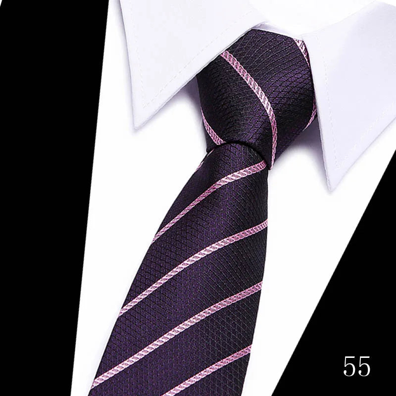 Hot Sale Necktie Man 7.5 cm Silk Tie Solid Color Gravatas Suit Accessories Fit Wedding Holiday Party