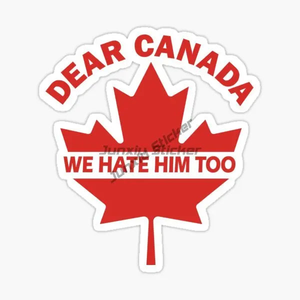 Canada Flag Map Maple Leaves Creative PVC Sticker for Decorate Car Bicycle Motorcycle Window Fridge Wall Decal Accessorie