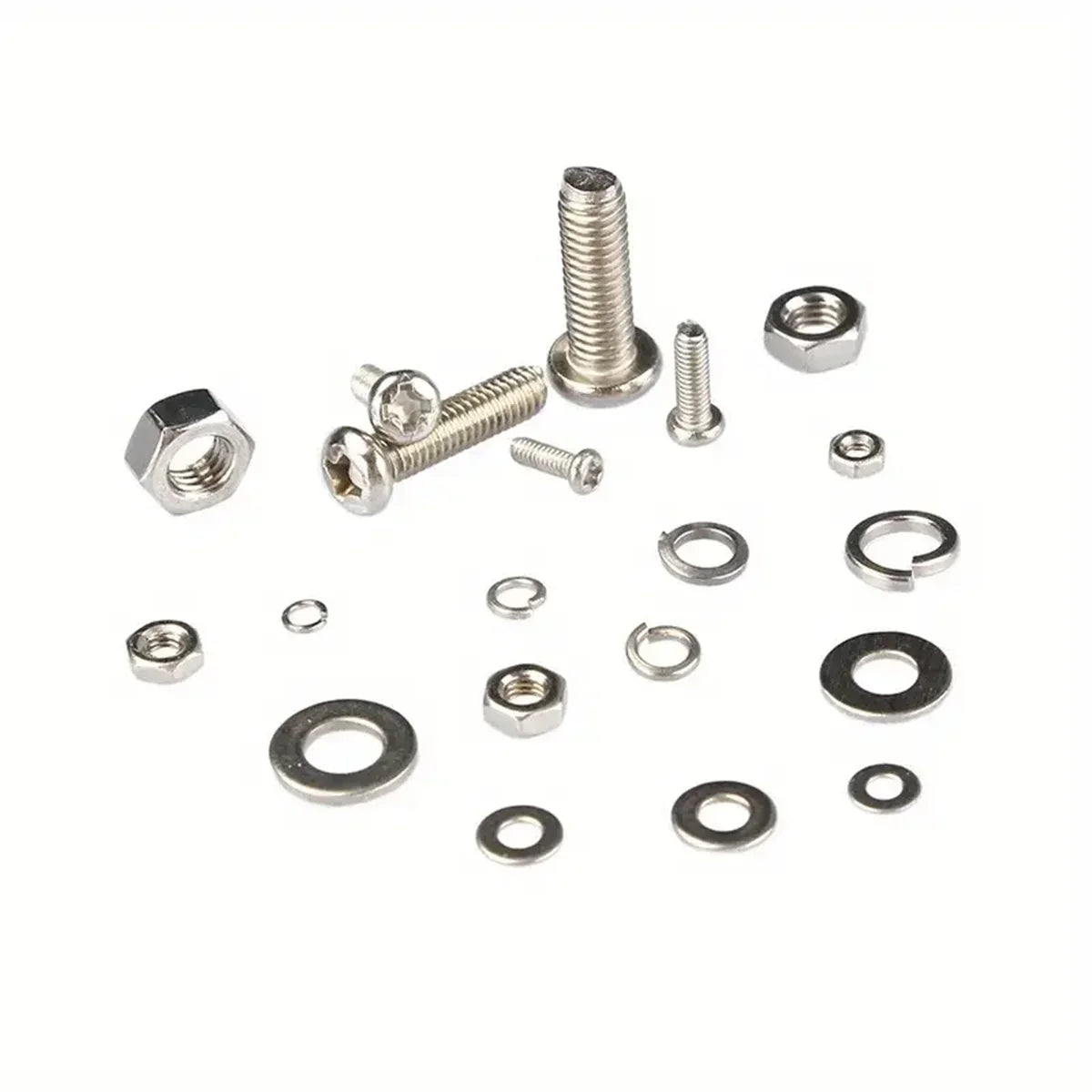 320pcs Stainless Steel Screw Nut Bolt Assortment Kit M2 M2.5 M3 M4 M5 Nuts and Bolts Assortment