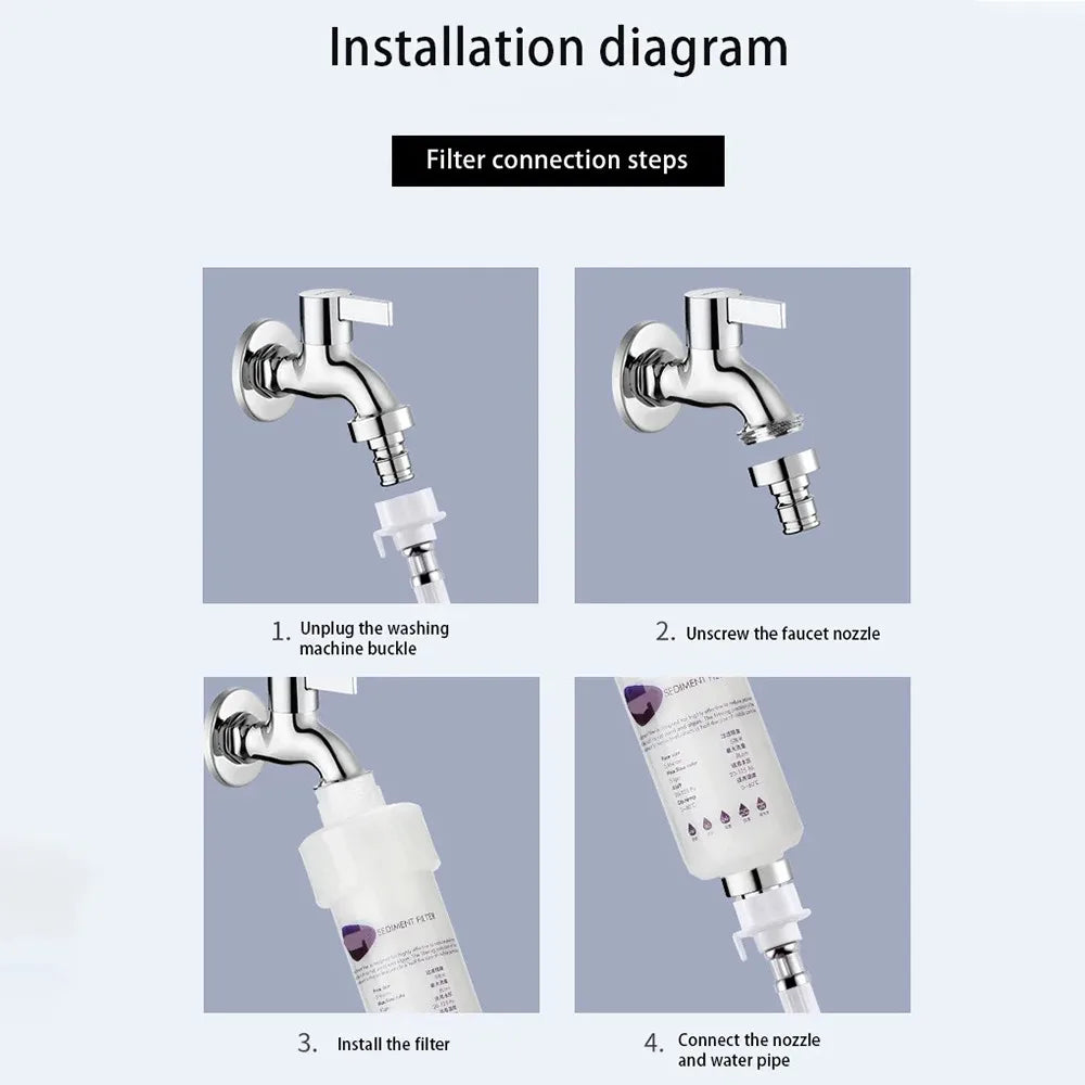Shower Water Filter Environmentally Water Quality Pre-chlorine Removal Filter Under Sink Bathroom Accessories
