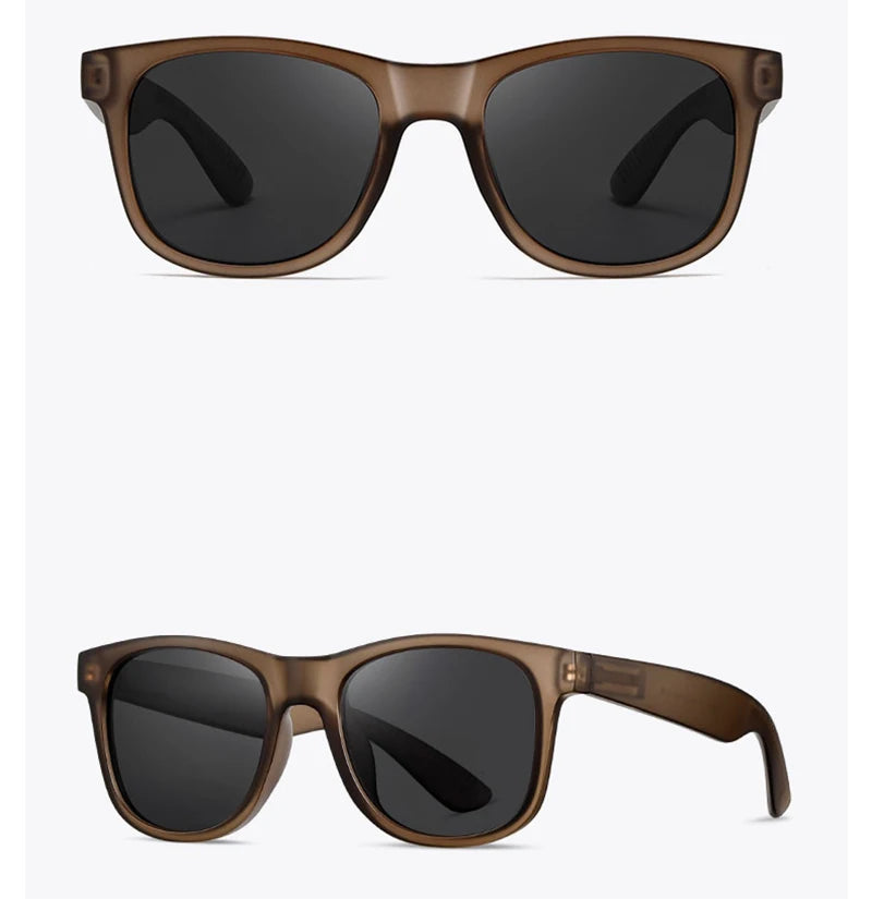 Peekaboo outdoor polarized sunglasses fashion men driving square sun glasses uv400 male travel accessories 2025 brown green
