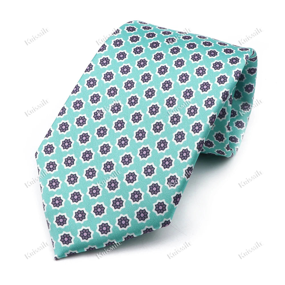 New Design Bohemian Style Necktie For Men Silk Touch Soft Blue Red Yellow Necktie Fit Wedding Party Business Office Accessory